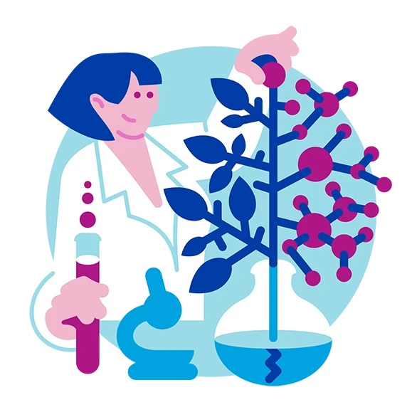 科研人员在实验室中检测产品成分