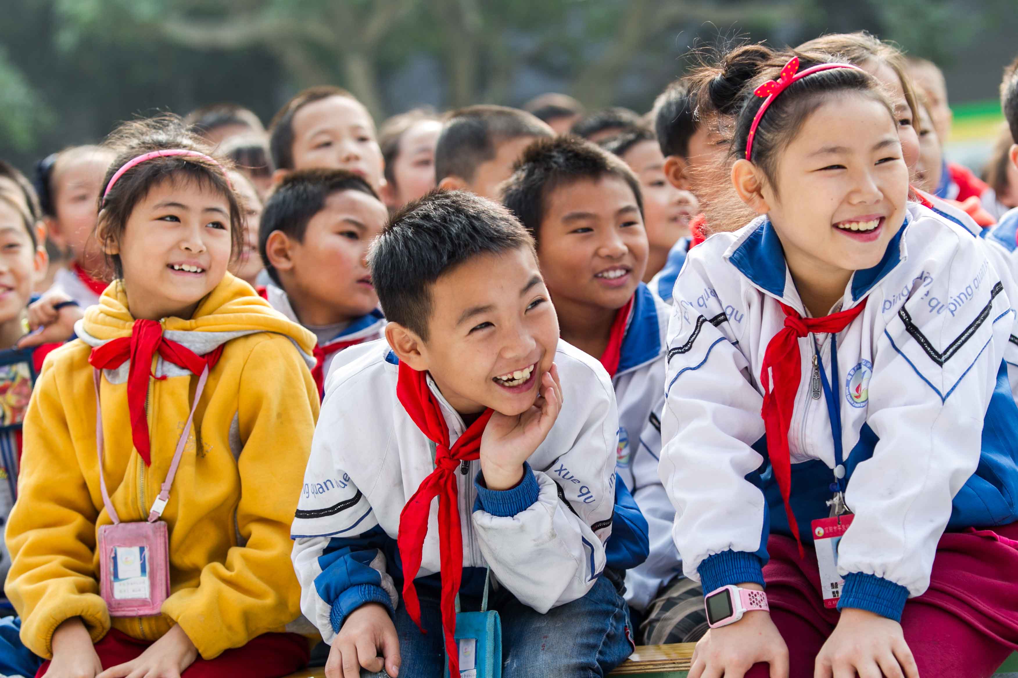 Children playing with the water